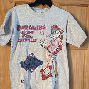Anvil Gray Phillies 1993 Champions Kids T-Shirt